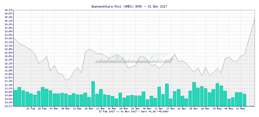 Buenaventura Mini -  [Ticker: BVN] chart